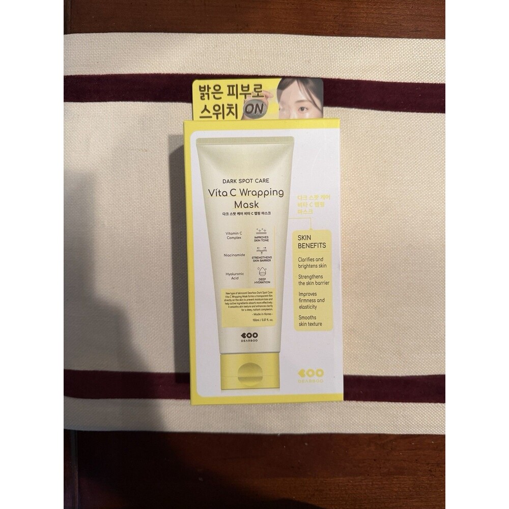 NEW IN BOX Dearboo Dark Spot Care Vitamin C Wrapping Mask Korean Skin Care